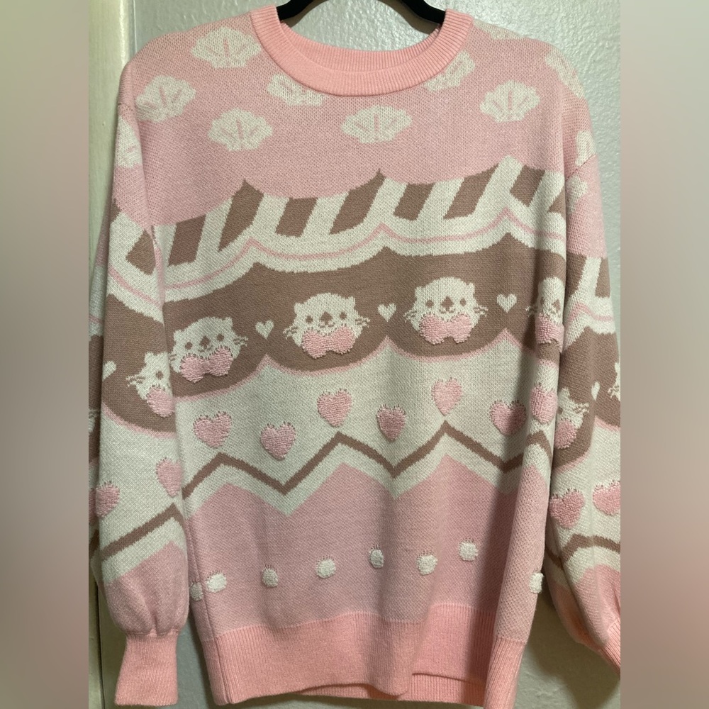 Pink / beige sweater from Jeana Draws
Size: S/M